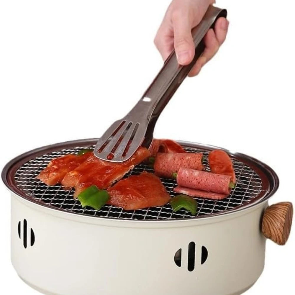 Korean BBQ Grill Charcoal Stove Charcoal Grill Stainless Steel Outdoor Camping Cooking Tea Around The Stove Barbecue Stove